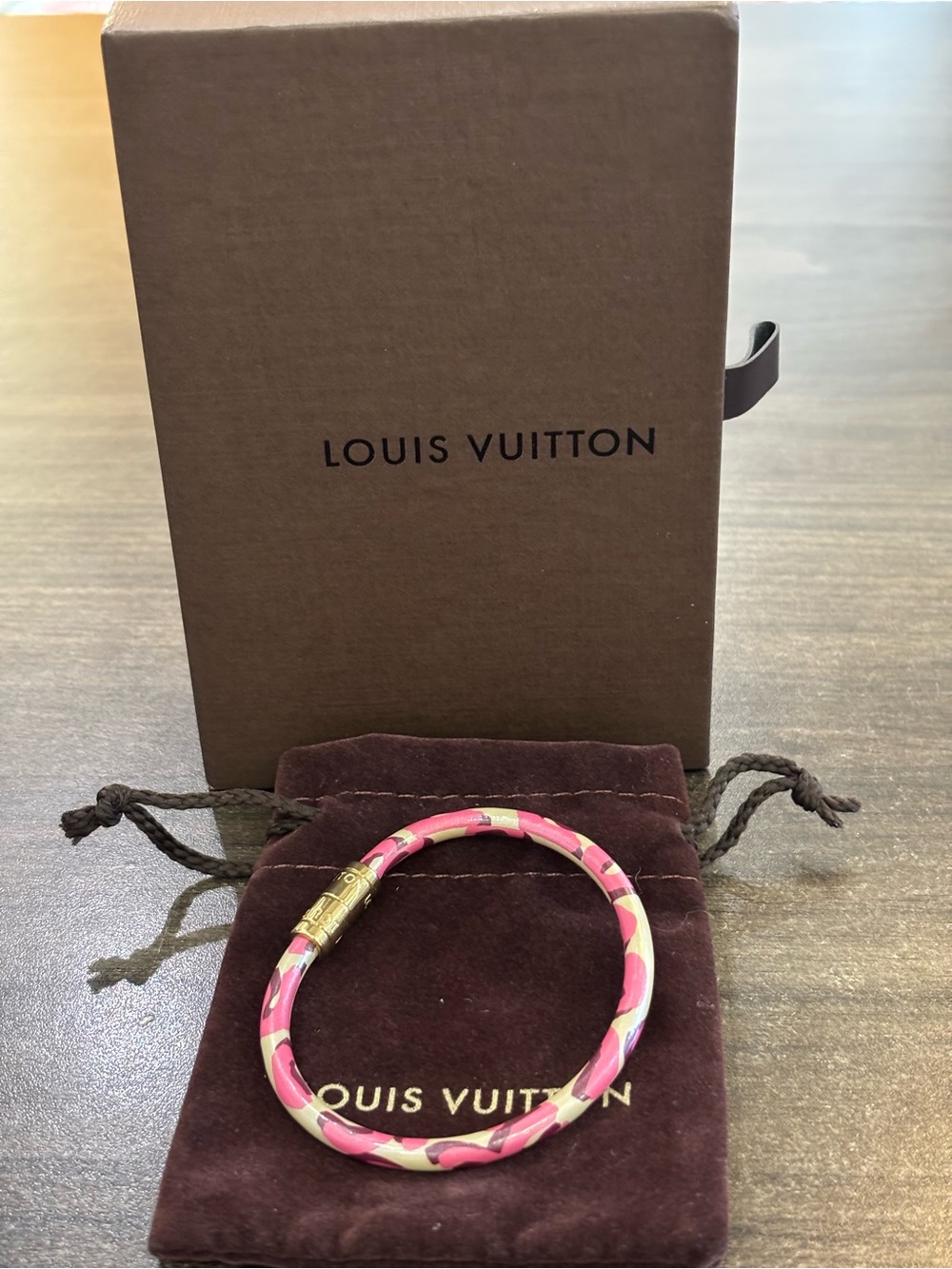 Louis Vuitton x Stephen Sprouse Collab Pink Leopard Bracelet - Picture 3 of 6